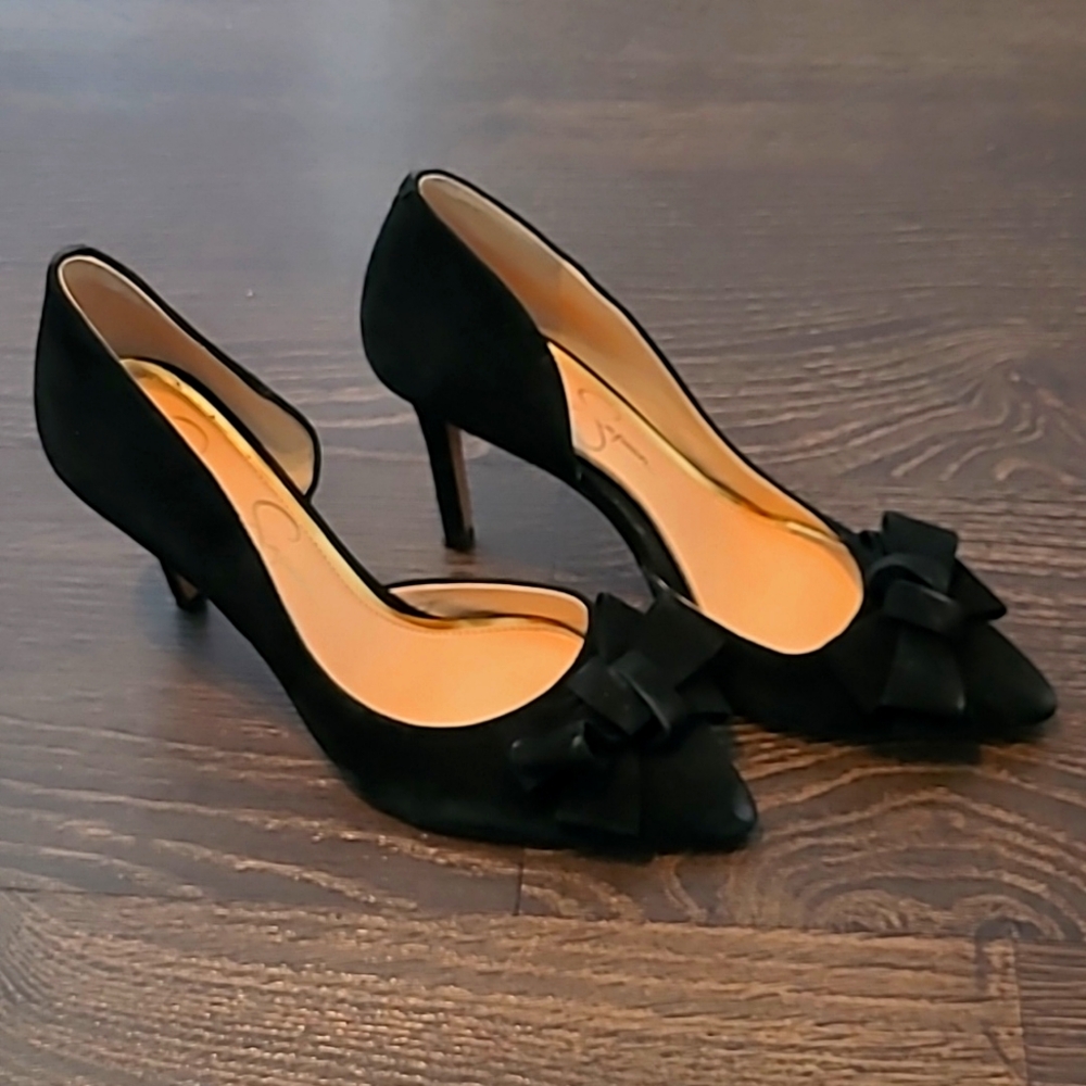 Jessica Simpson Black Bow Heels